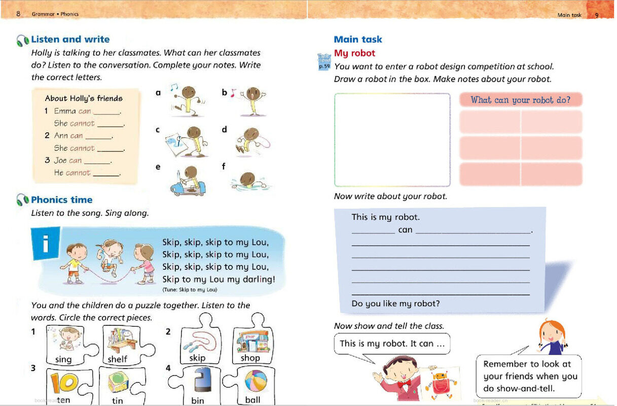 1B Unit 1 I can sing绘本故事第5页