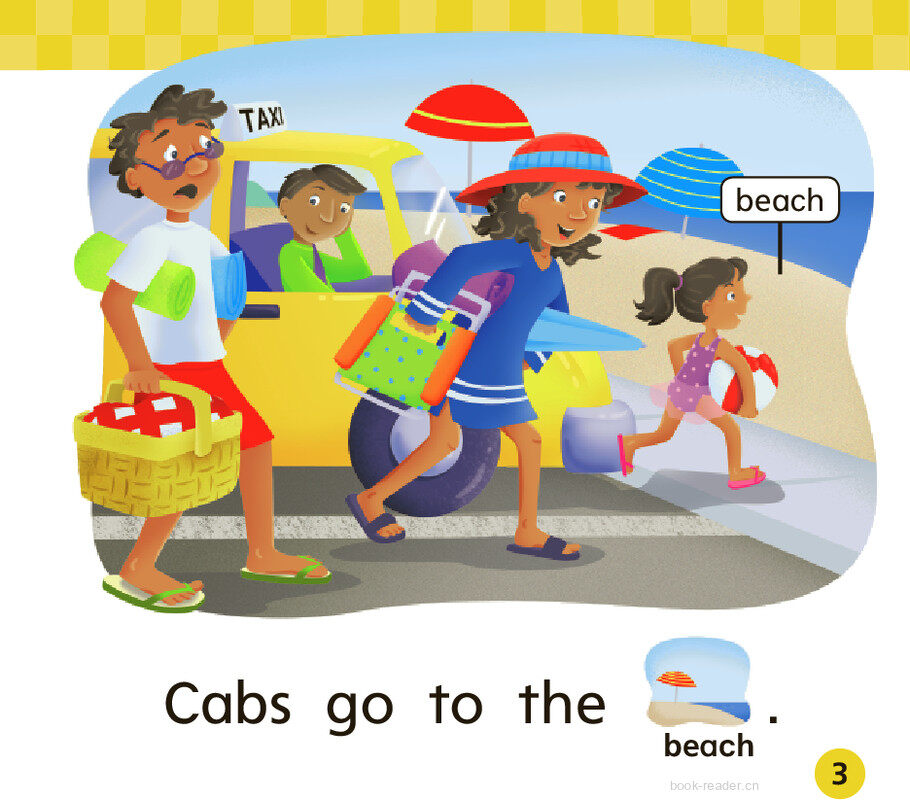 GK ELL U03W3 Going by Cab绘本故事第4页