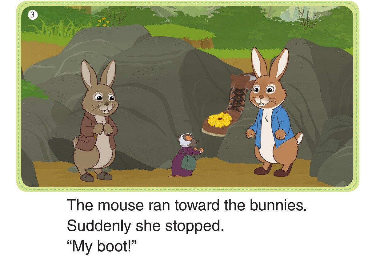 Peter and Benjamin Find a Boot 4-A Happy Mouse绘本故事第5页