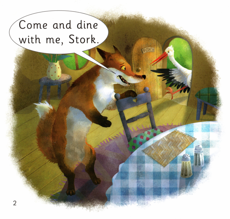 The Fox and the Stork绘本故事第3页