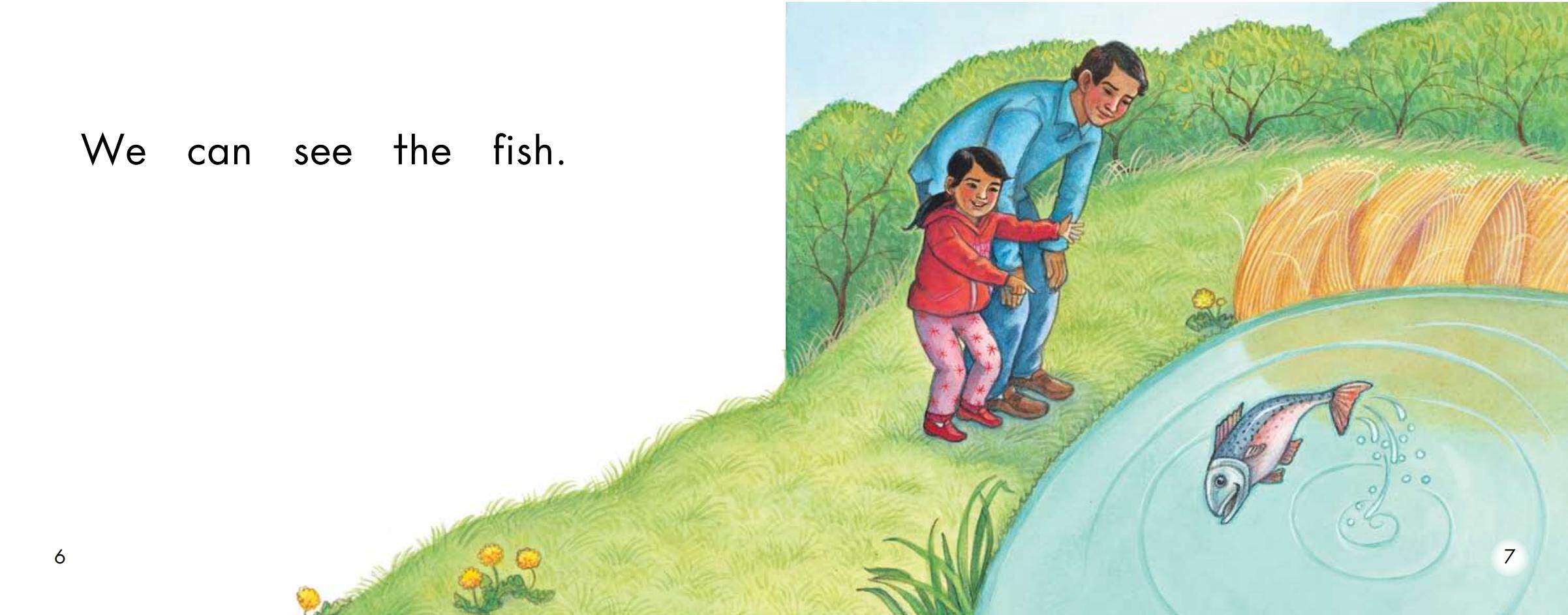 At the pond绘本故事第5页