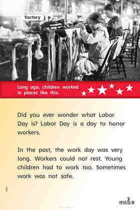G1 ELL U6W5 It's Labor Day!绘本故事第5页