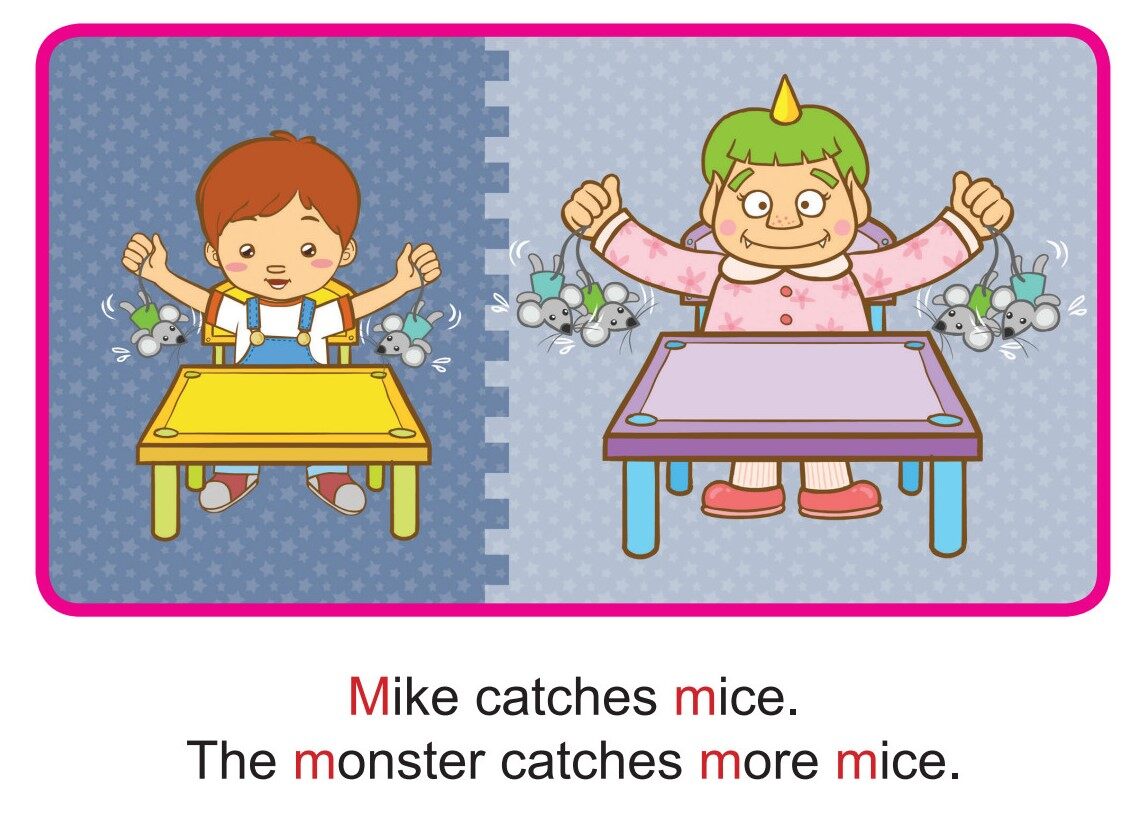 'M' words -  Mike and the Monster绘本故事第3页