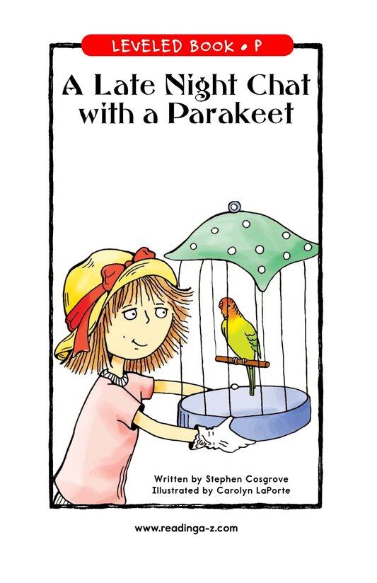 A Late Night Chat with a Parakeet绘本故事第2页