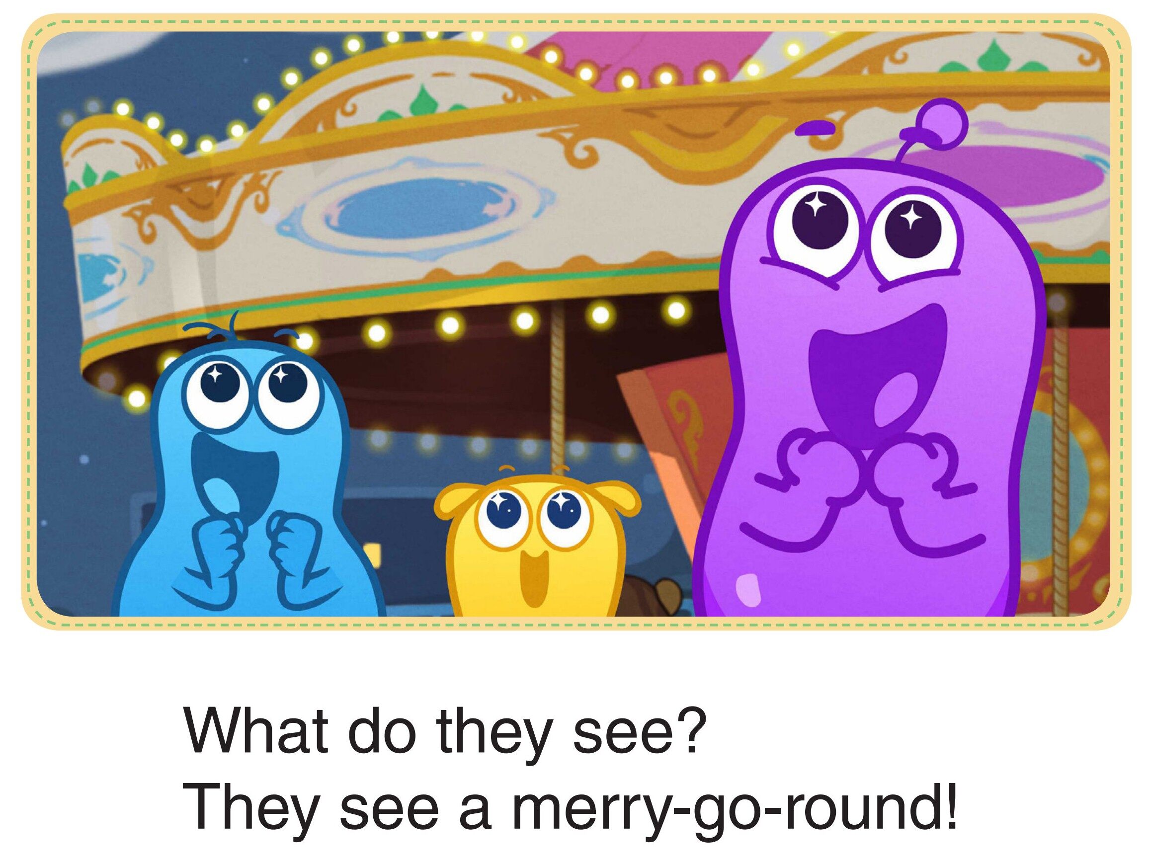 The Blobs on the Merry-Go-Round绘本故事第4页