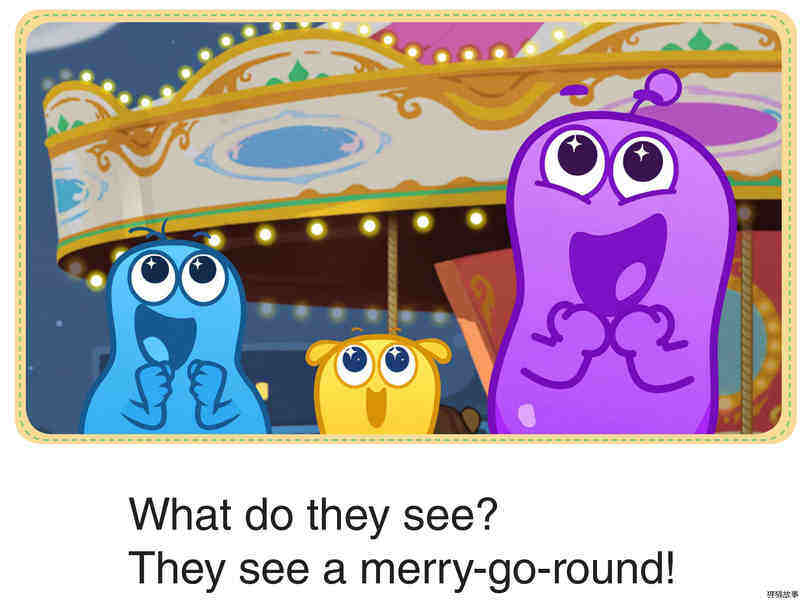 The Blobs on the Merry-Go-Round绘本故事第4页