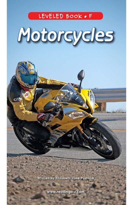 Motorcycles绘本故事第2页