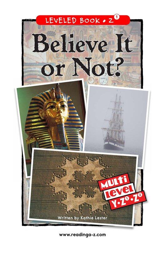 Believe It or Not绘本故事第2页