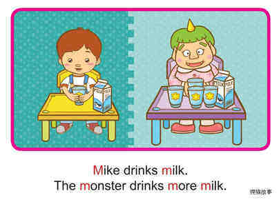 'M' words -  Mike and the Monster绘本故事第2页
