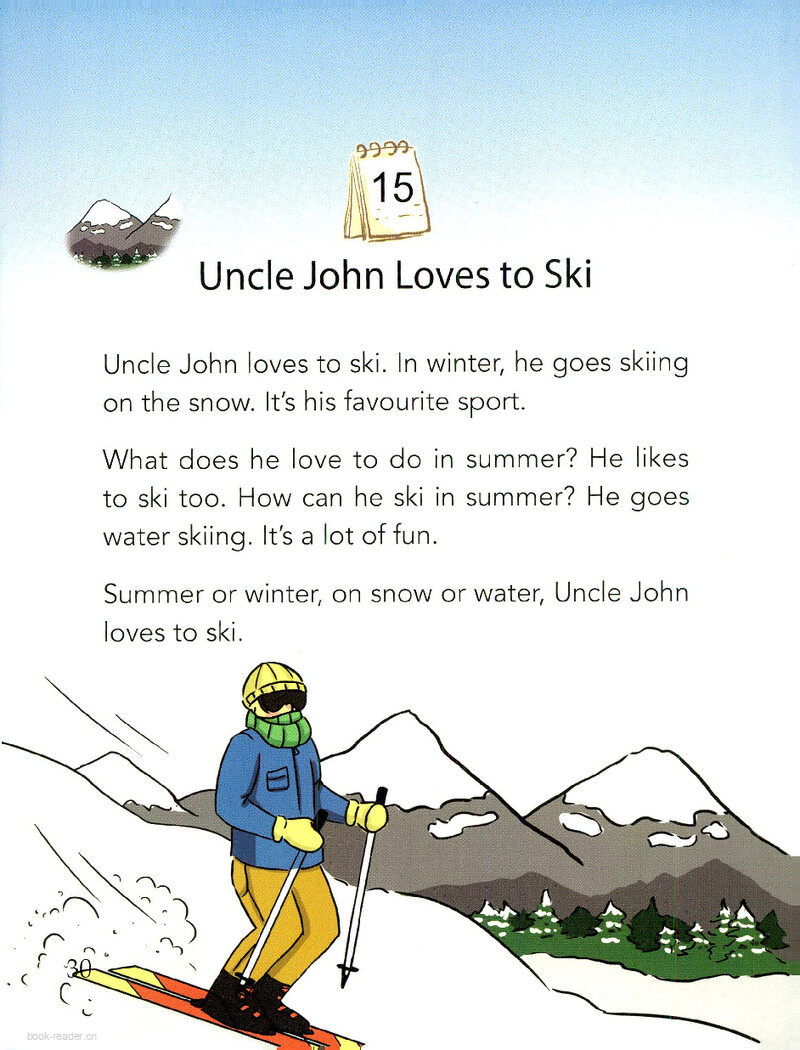Uncle John Loves to Ski绘本故事第2页