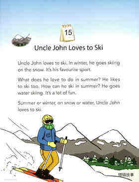 Uncle John Loves to Ski绘本故事第2页