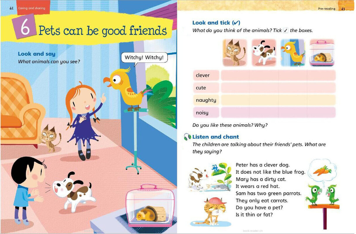 2B Unit 6 Pets can be good friends绘本故事第2页