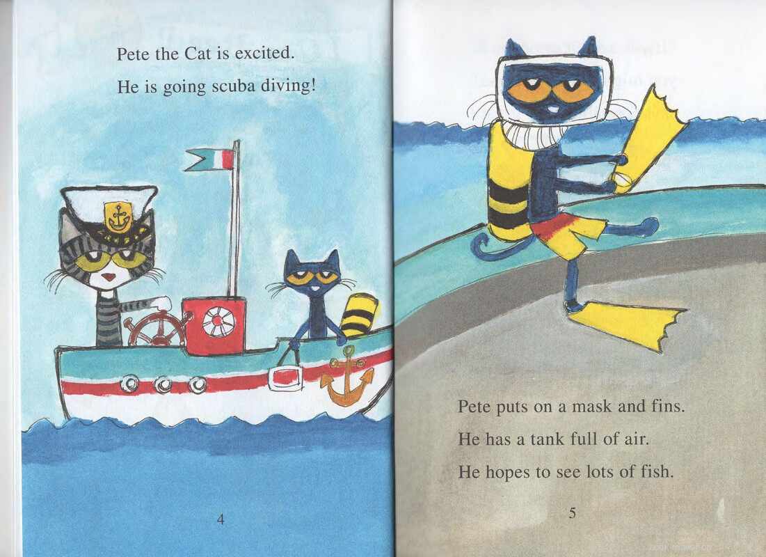 Pete the Cat Scuba-cat绘本故事第3页