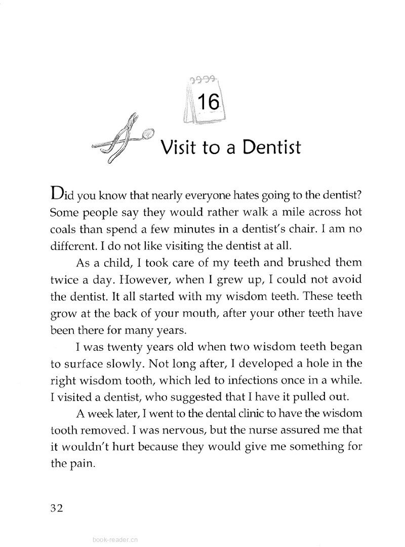 Visit to a Dentist绘本故事第2页