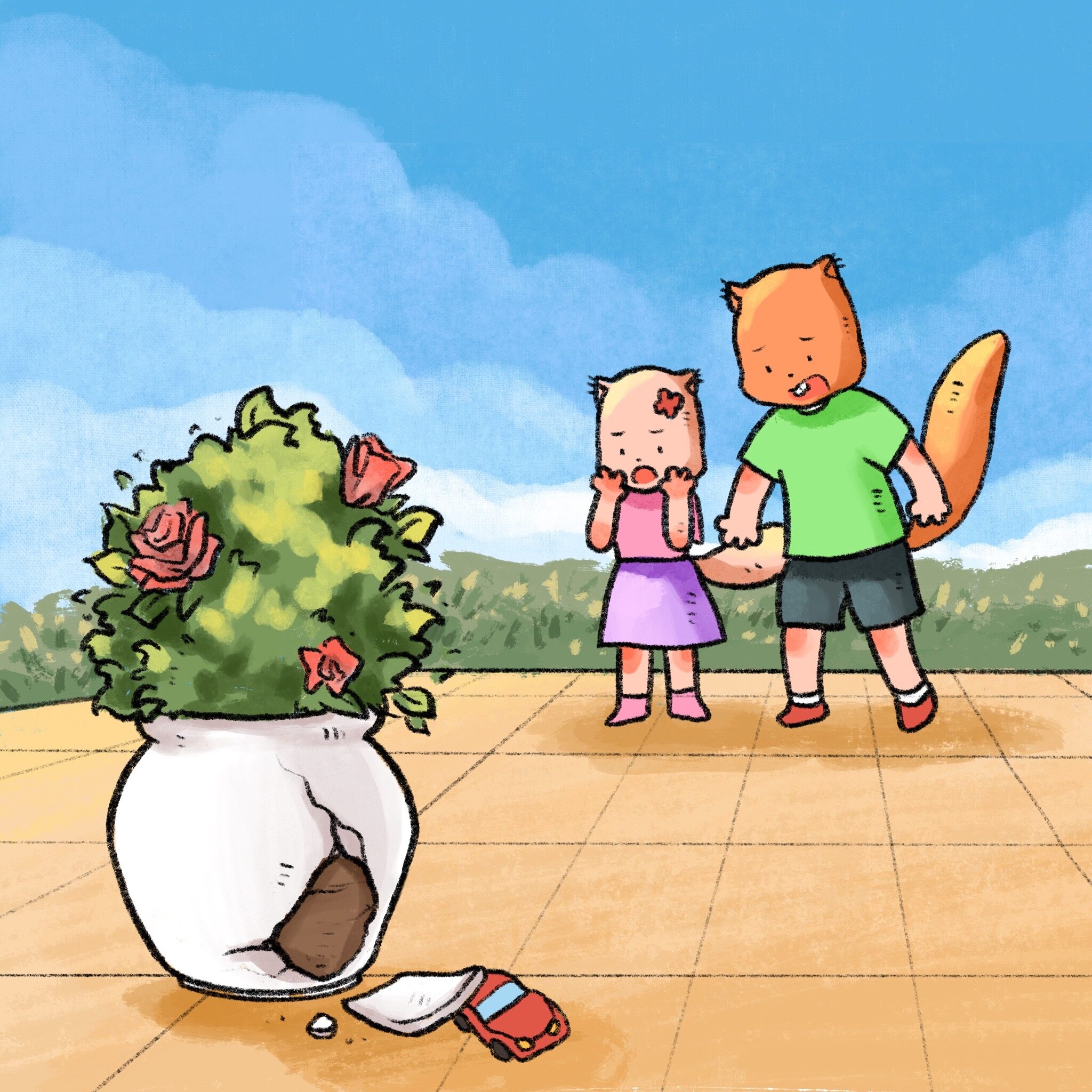 不往楼下扔东西绘本故事第4页