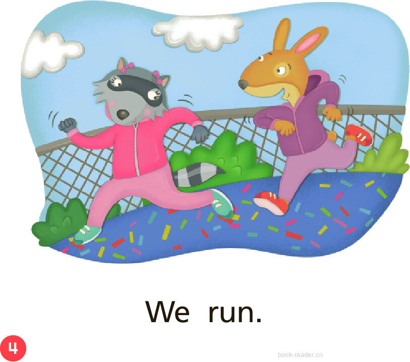 GK Approach U03W1 We Run绘本故事第5页