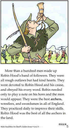 Robin Hood Wins the Sheriff's Golden Arrow绘本故事第4页