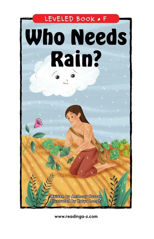 Who Needs Rain绘本故事第2页