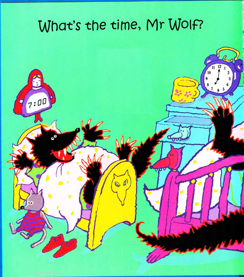 What's the time,Mr Wolf？绘本故事第3页