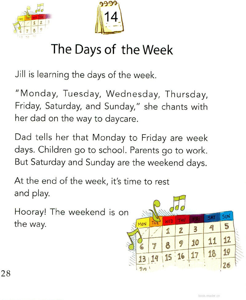 The Days of the Week绘本故事第2页