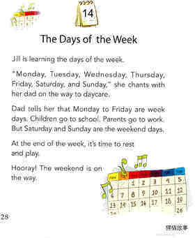 The Days of the Week绘本故事第2页