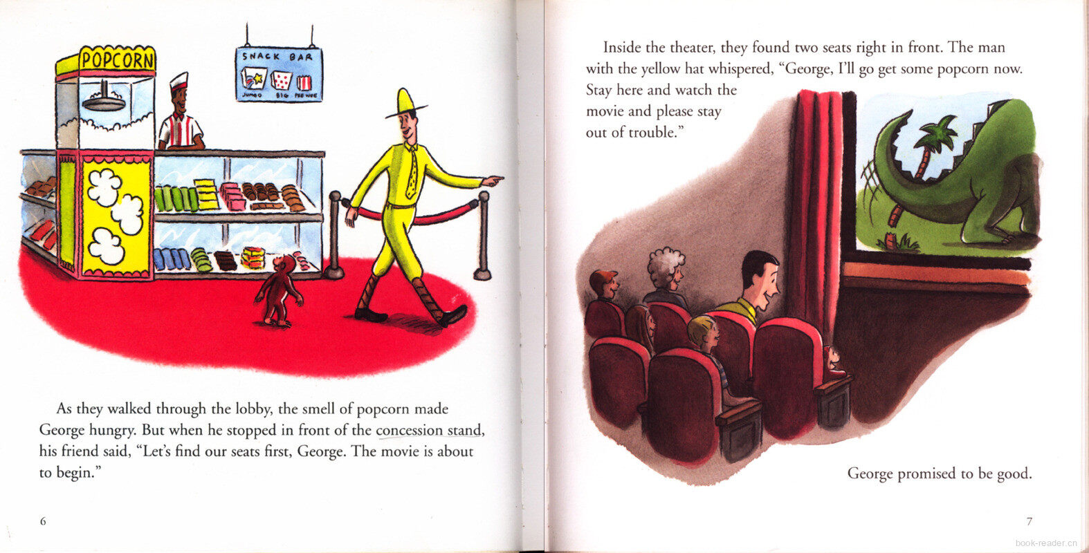 Curious George Goes to a Movie绘本故事第5页