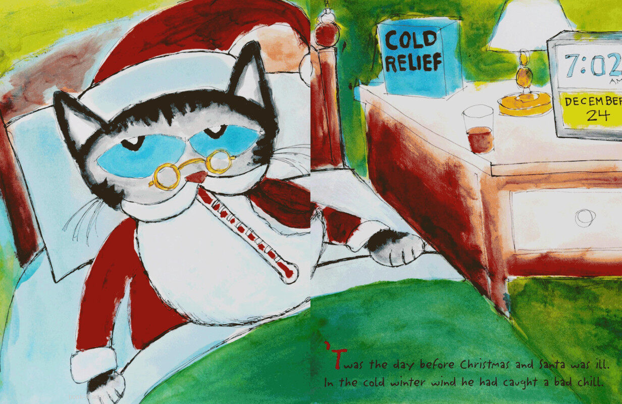 Pete the Cat Saves Christmas绘本故事第3页