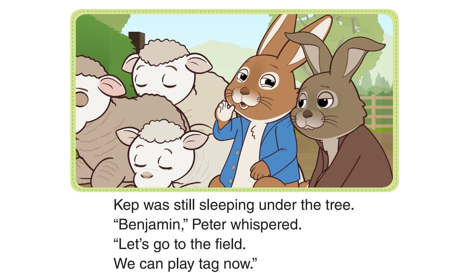 Peter and Benjamin Play Tag 2_Fox!绘本故事第2页