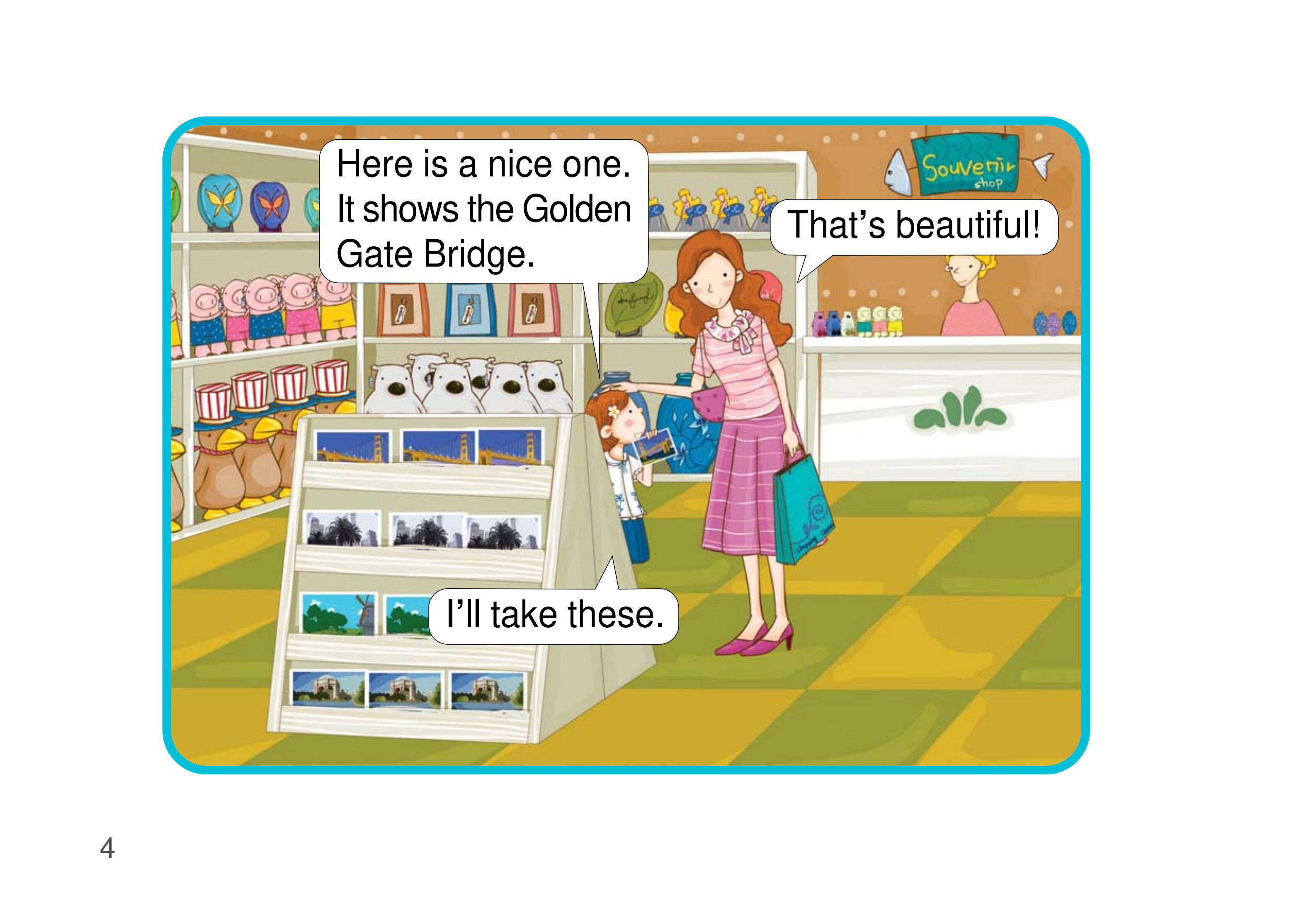 A Postcard for Dad and Hana绘本故事第5页