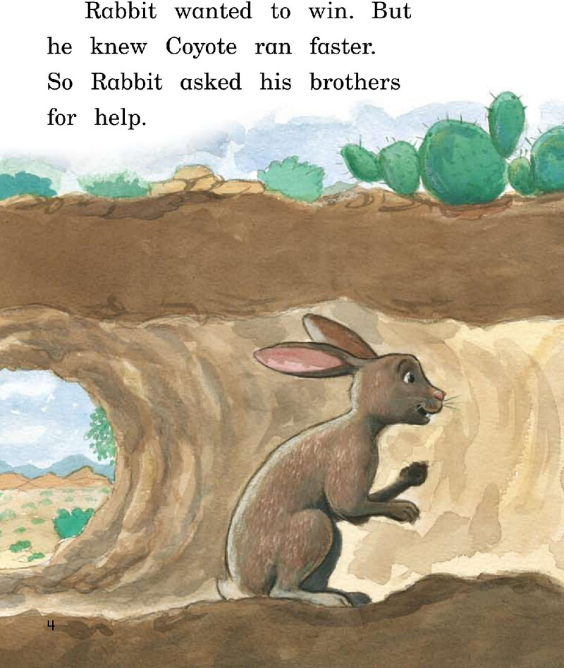 The Coyote and the Rabbit绘本故事第5页