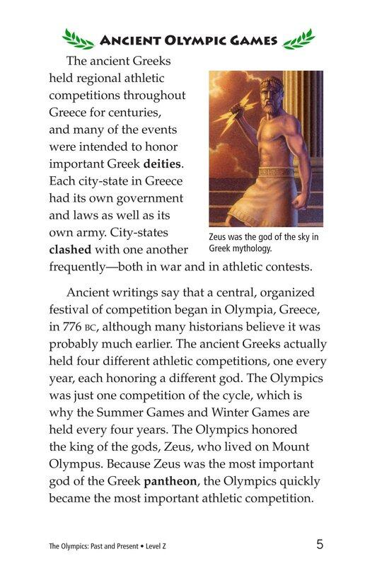 The Olympics Past and Present绘本故事第4页