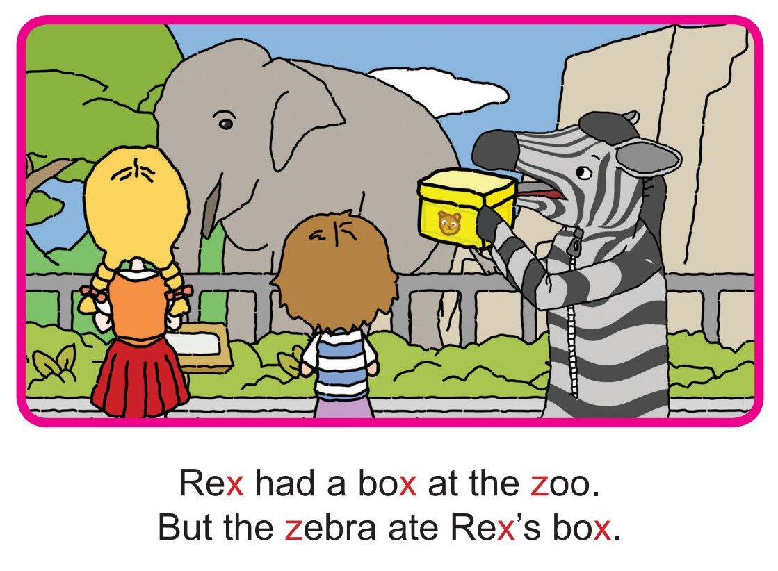 'X', 'Z' words -  Rex at the Zoo绘本故事第4页