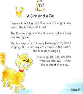 A Bird and a Cat绘本故事第2页