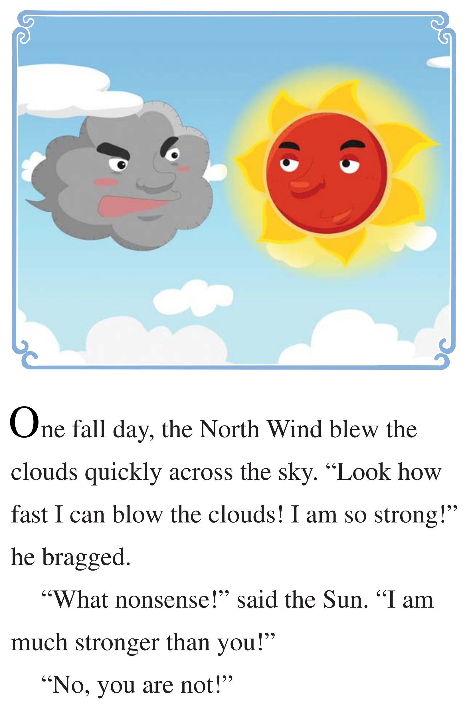 The North Wind and the Sun绘本故事第3页