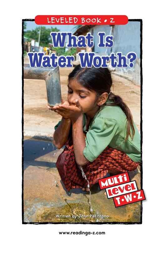 What Is Water Worth绘本故事第2页