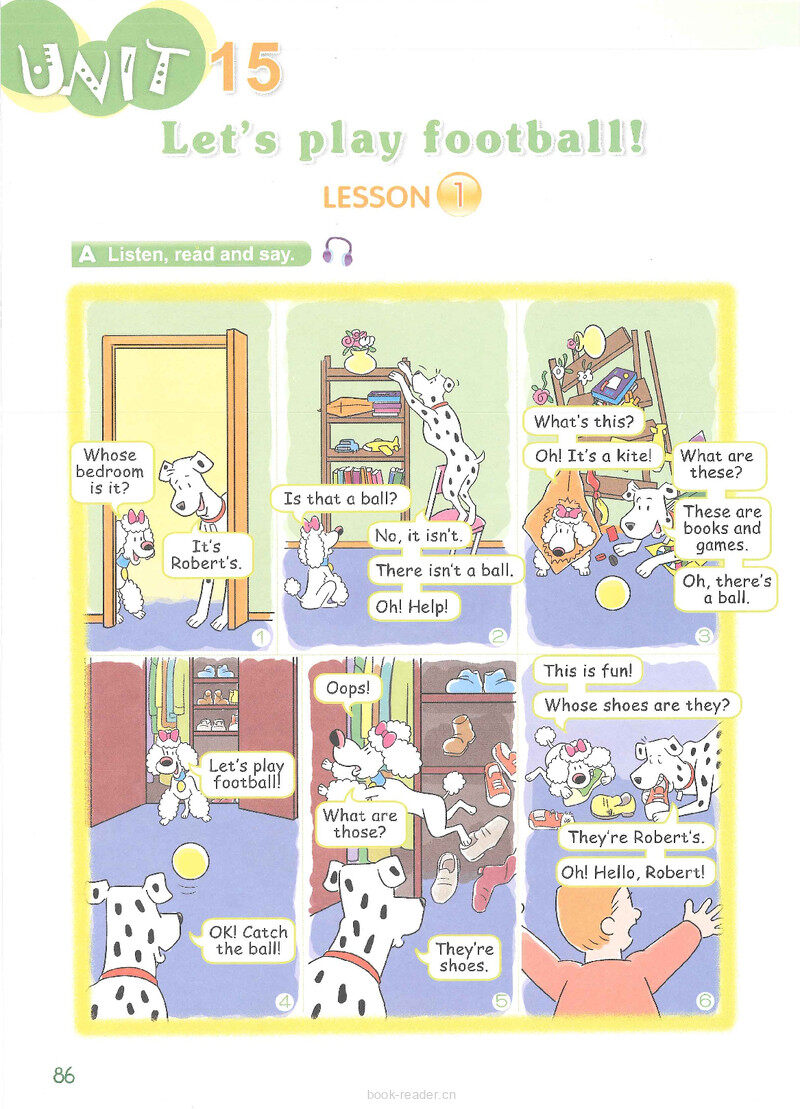 15 Let's play football!绘本故事第2页