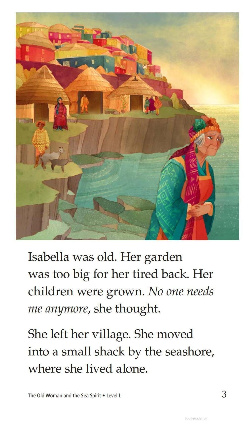 The Old Woman and the Sea Spirit绘本故事第3页