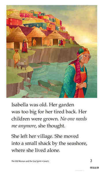 The Old Woman and the Sea Spirit绘本故事第3页
