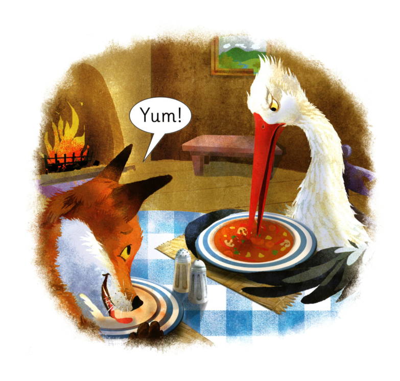 The Fox and the Stork绘本故事第5页