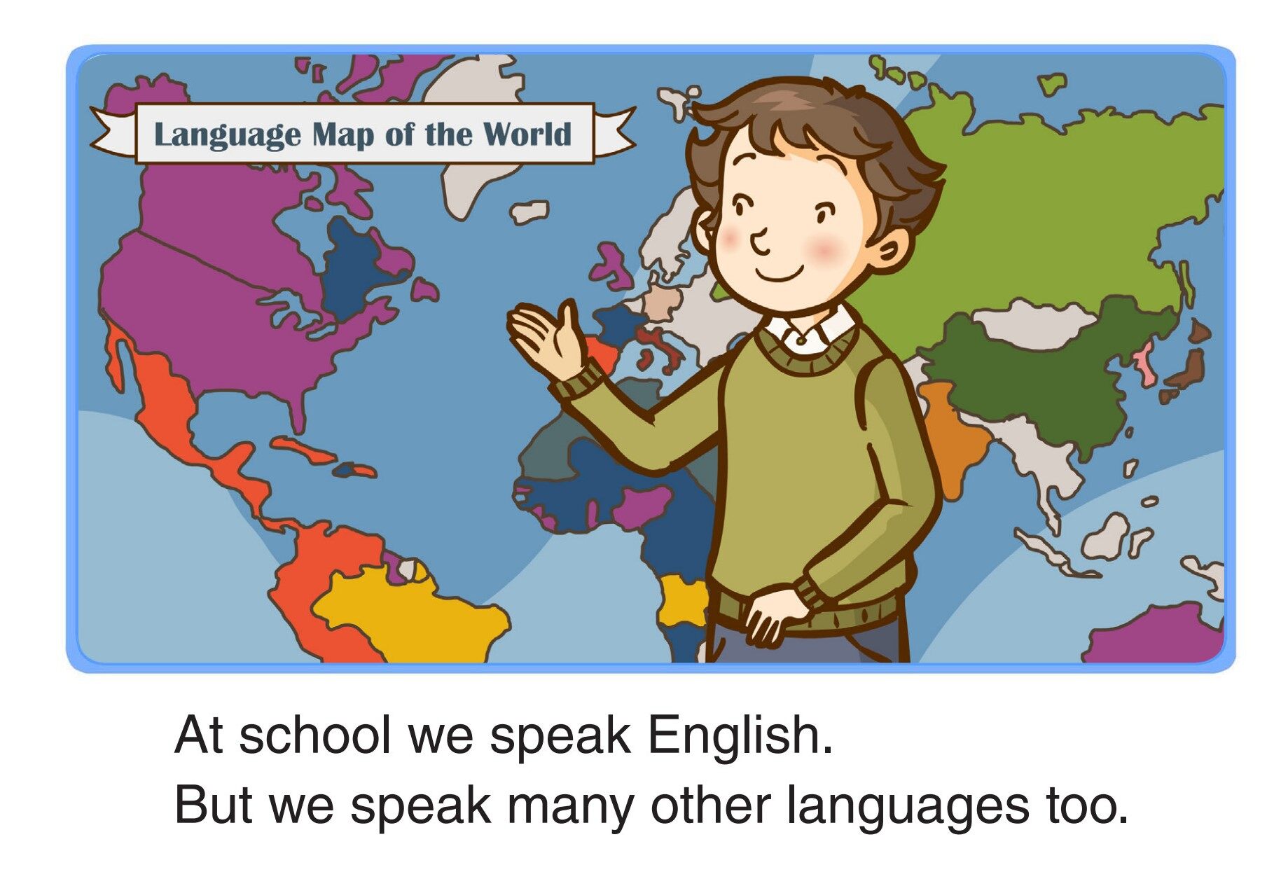 We Speak Many Languages绘本故事第2页