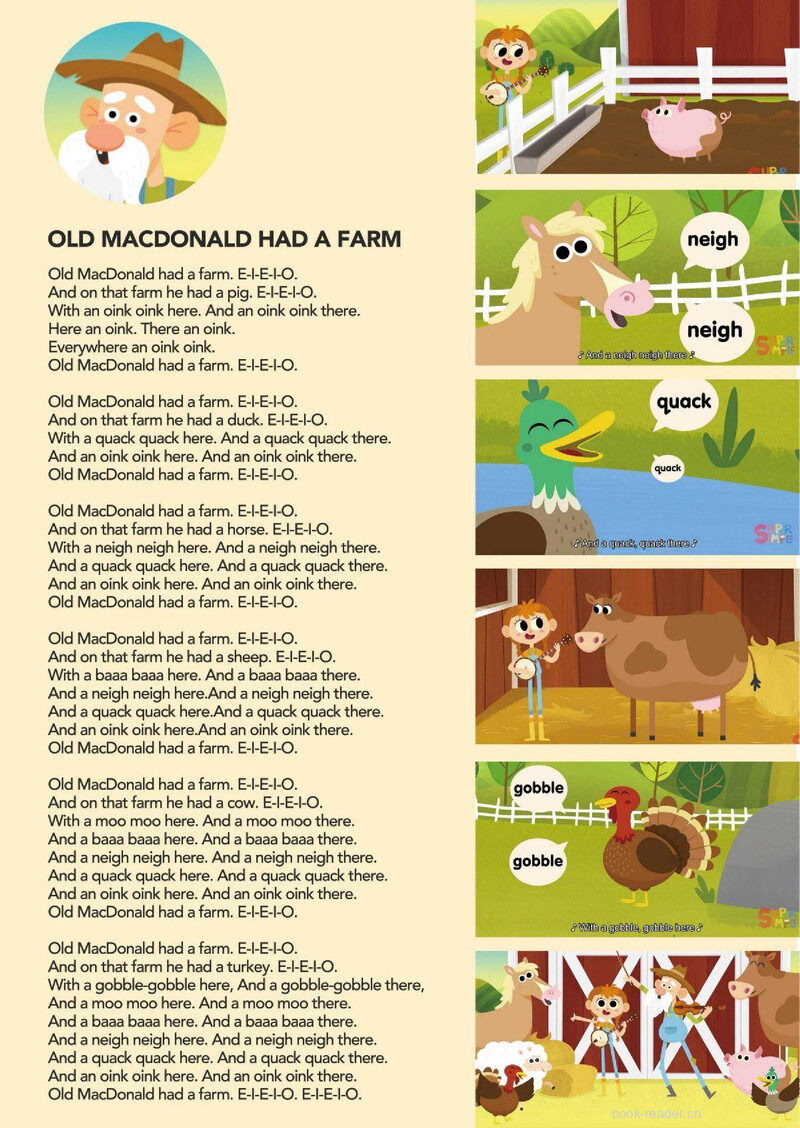 Old MacDonald Had A Farm绘本故事第2页