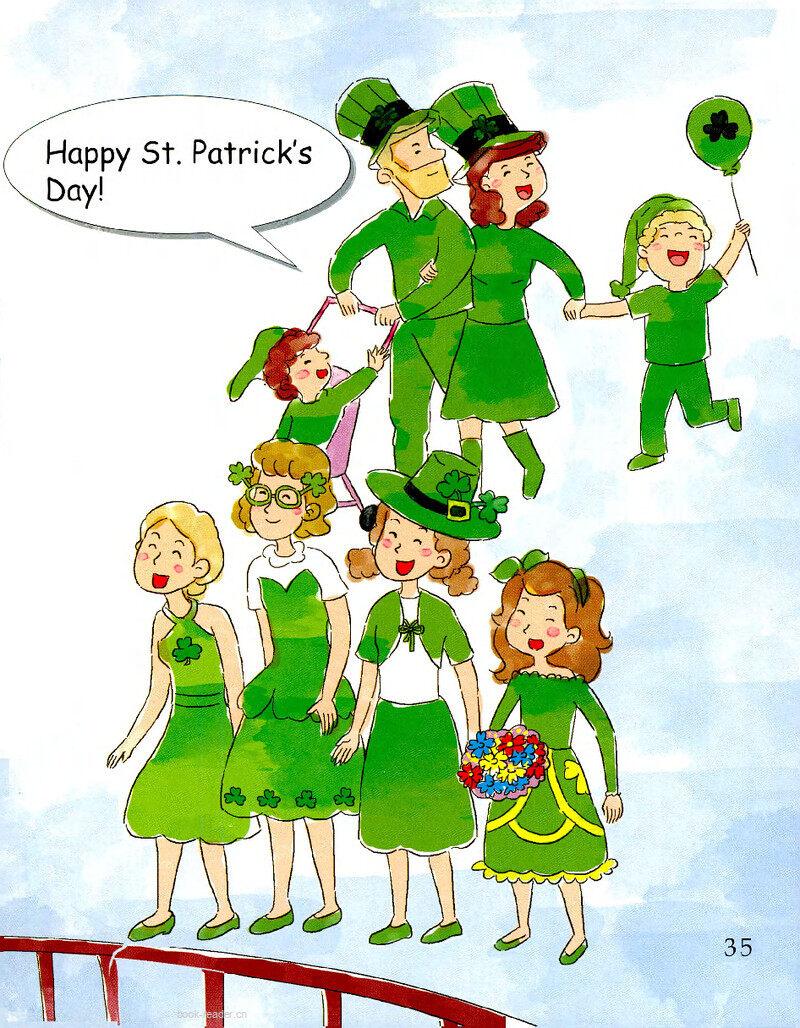 A Day All Green!绘本故事第3页