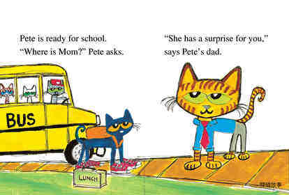 Pete the Cat and the Surprise Teacher绘本故事第3页