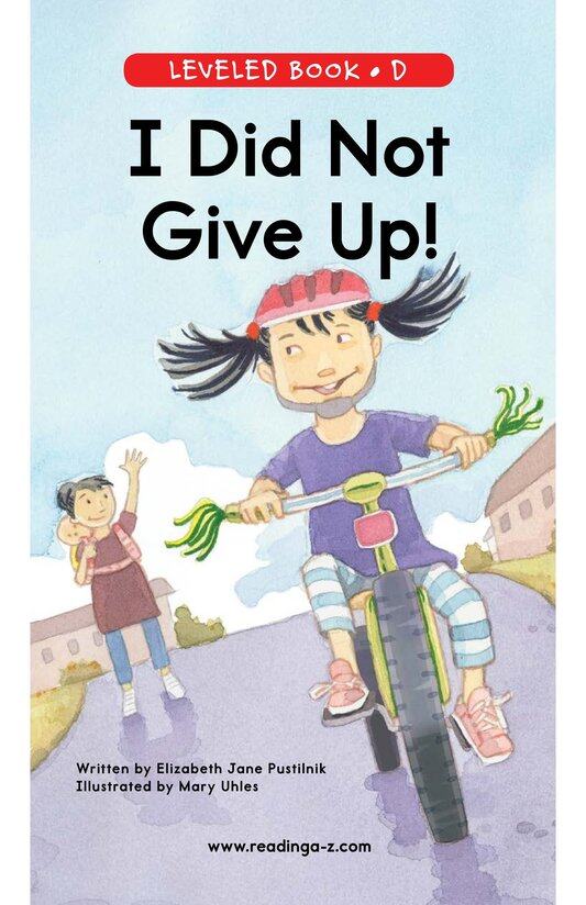 I Did Not Give Up!绘本故事第2页