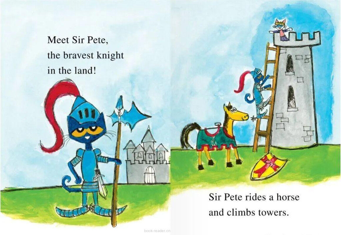 Pete the Cat sir pete the brave 绘本故事第3页