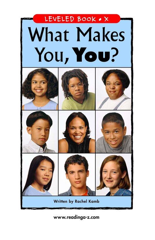 What Makes You,You绘本故事第2页