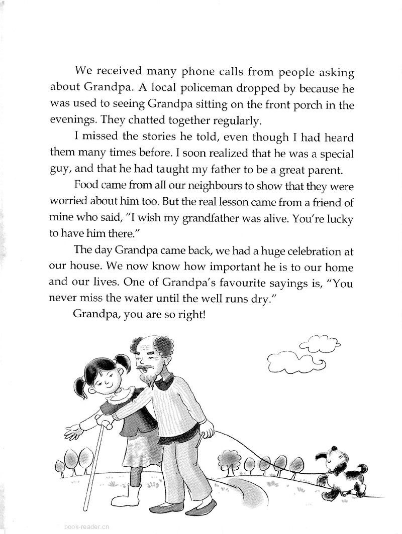 Living With Grandpa绘本故事第3页