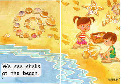 at the beach绘本故事第5页