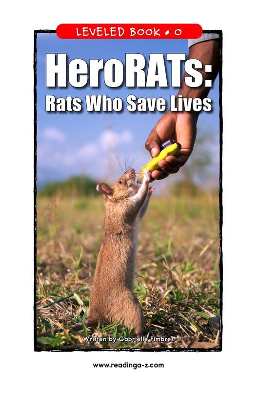 HeroRATs Rats Who Save Lives绘本故事第2页
