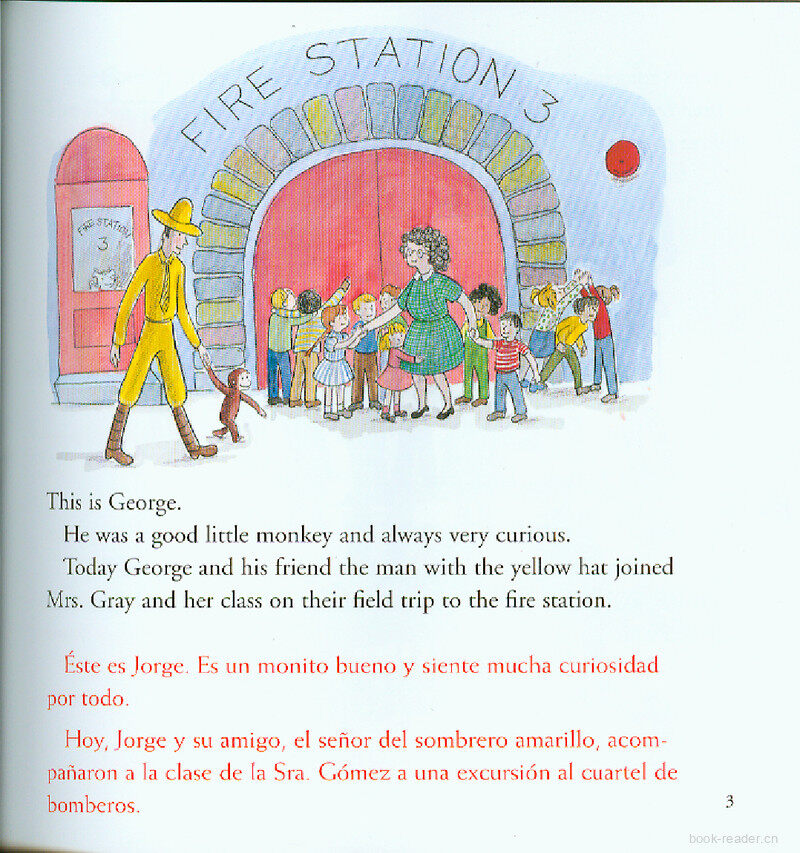 Curious George and the Firefighters绘本故事第3页